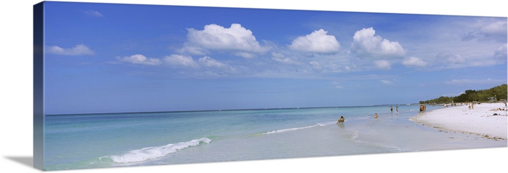 Tourists on the beach, Coquina Beach, Anna Maria Island, Manatee, Florida