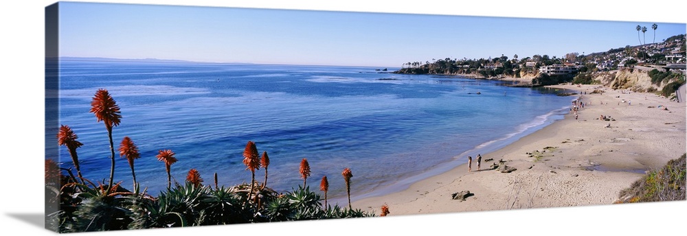 Tourists on the beach, Laguna Beach, Orange County, California, USA
