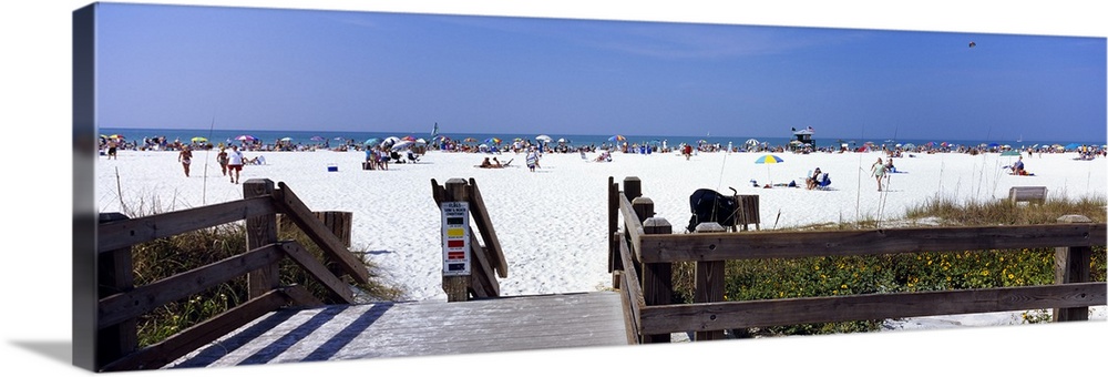 Tourists on the beach, Lido Beach, Lido Key, Sarasota, Florida