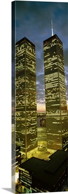 Towers viewed from a Woolworth building, World Trade Center, Lower Manhattan, Manhattan, New York City, New York State,