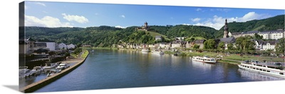 Town at the riverside Mosel River Cochem Rhineland Palatinate Germany