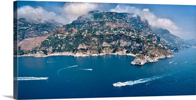 Town at the waterfront Amalfi Coast Salerno Campania Italy