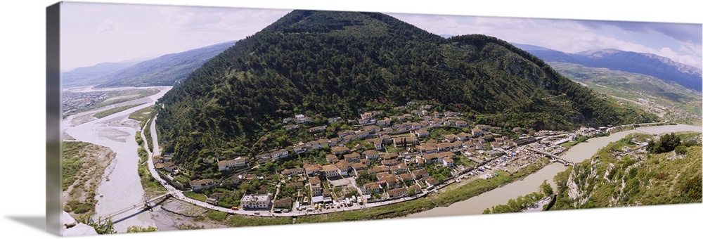 Town near a mountain, Berat, Albania