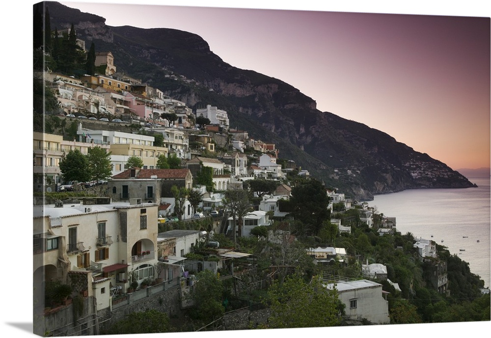 Town on the hillside, Positano, Salerno, Campania, Italy