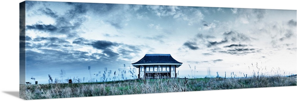 Traditional Victorian shelter on the coast, Southbourne, Bournemouth, England