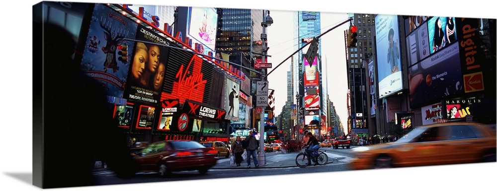 Panorama of Times Square in downtown New York City.