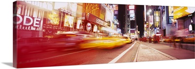 Traffic on the road, Times Square, Manhattan, New York City, New York State