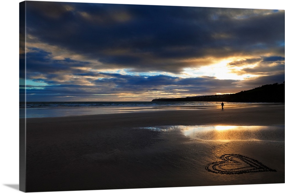 Tramore Beach at Sunset, County Waterford, Ireland