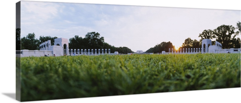 Trees near a war memorial, National World War II Memorial, Washington DC