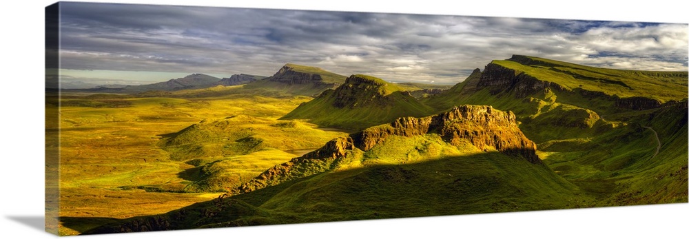 Trotternish Ridge in sunset light, Isle of Skye, Scotland.