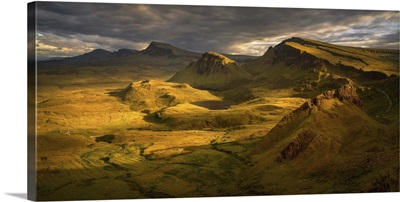 Trotternish Ridge in sunset light, Isle of Skye, Scotland