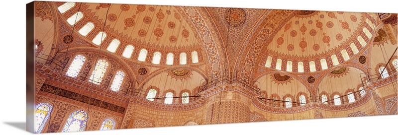 Turkey, Istanbul, Blue Mosque, interior Wall Art, Canvas Prints, Framed ...
