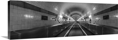 Underground walkway, Old Elbe Tunnel, Hamburg, Germany