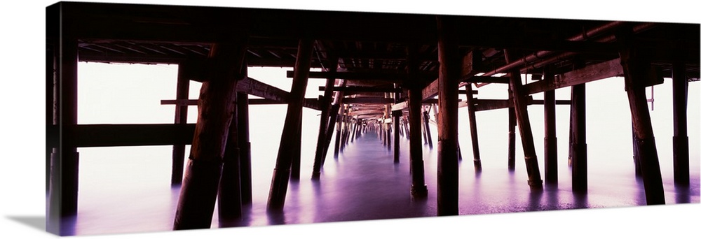 Underneath view of San Clemente Pier, San Clemente, Orange County, California, USA