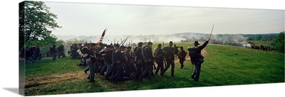 Union vs. Confederacy Pea Ridge Civil War Battle Reenactment, Ozark Mountains, Arkansas,