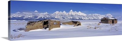 US, Wyoming, Grand Teton National Park, Phieffer Homestead, no longer exists due to wildfire