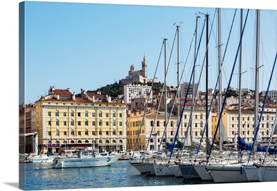 View across Vieux-Port, Marseille, France