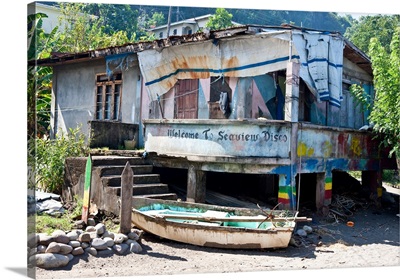 View of abandoned house, Grenada, Caribbean