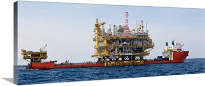 View of commercial dock, Gulf of Thailand