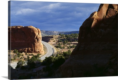 View Of Highway 191 From Wilson Arch