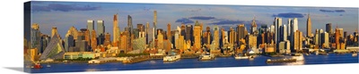 View of Manhattan skyline, New York City, New York State