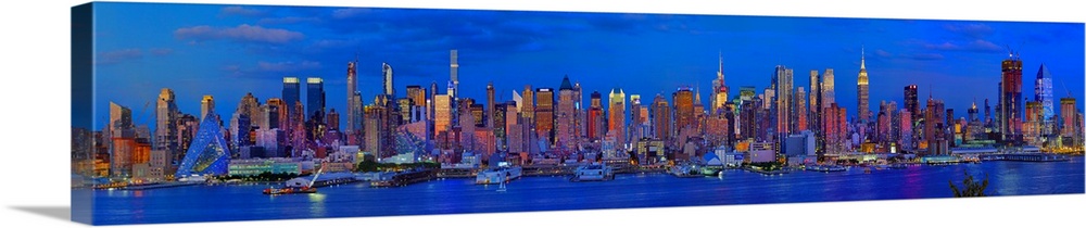 View of Manhattan skyline, New York City, New York State, USA