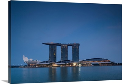 View Of Marina Bay Sands Hotel From Marina Reservoir, Marina Bay, Singapore