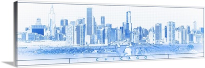 View of skylines in a city, Chicago, Cook County, Illinois