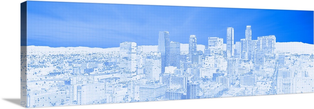 View of skylines in a city, City Of Los Angeles, Los Angeles County, California, USA