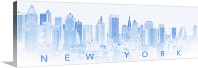 View of skylines in a city, Manhattan, New York City, New York State