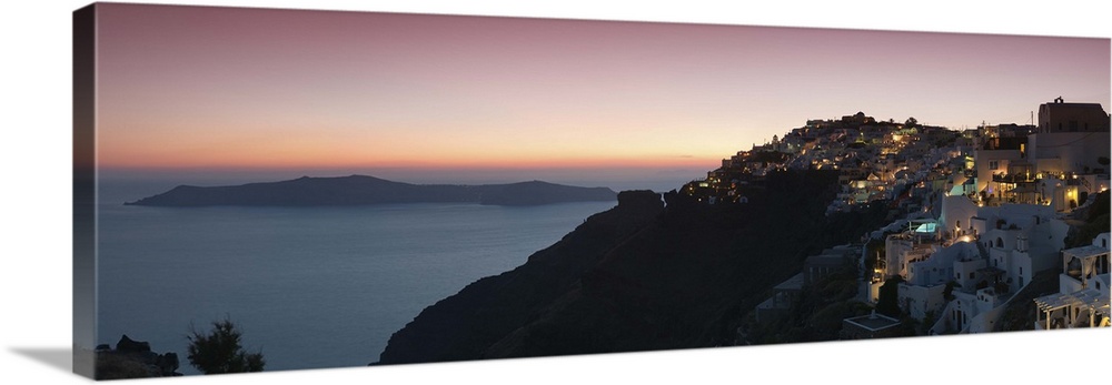 Village on a cliff, Firostefani, Santorini, Cyclades Islands, Greece