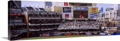 Visual screen in a baseball stadium, Cuba vs. Dominican Republic, World Baseball Classic, Petco Park, San Diego, California