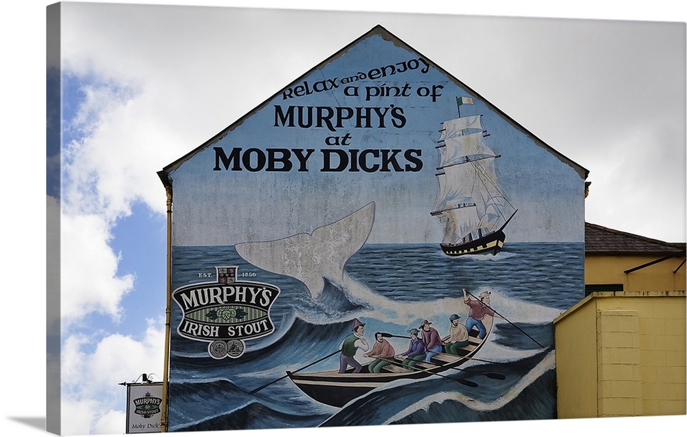 Wall Mural on the Moby Dick Pub Wall, Youghal, County Cork, Ireland