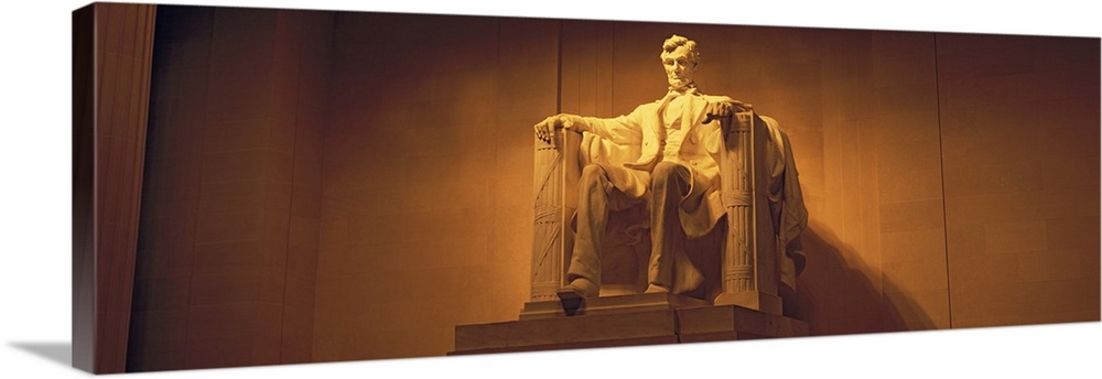 Washington DC, Lincoln Memorial, Low angle view of the statue of Abraham Lincoln
