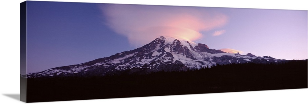 Washington, Mt. Rainier, Mt. Rainier National Park, Clouds over the ...