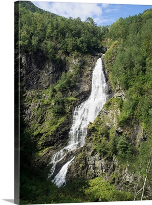 Water falling from rocks, Stalheim, Norway