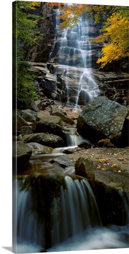 Waterfall in a forest, Arethusa Falls, Crawford Notch State Park, New ...