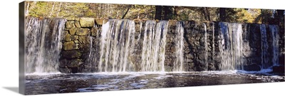 Waterfall in a forest, Cedarock Park, Alamance County, North Carolina
