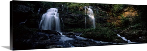 Waterfall in a forest, Long Creek Falls, Chattooga River, South ...