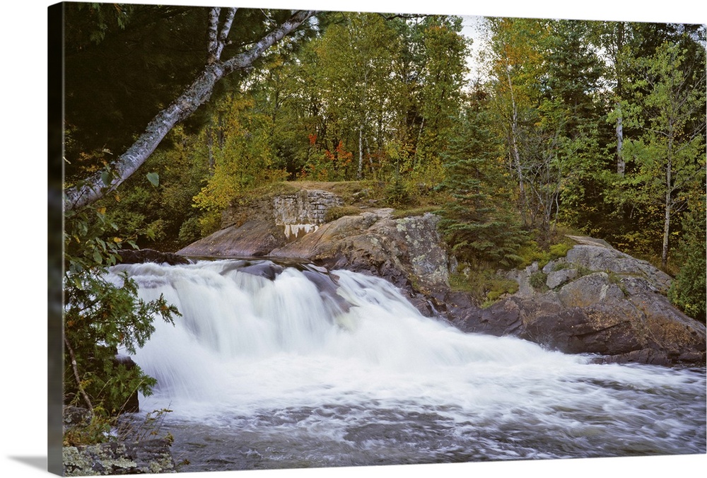 Waterfall in a forest, Oxtongue River, Algonquin Provincial Park, Ontario, Canada