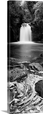 Waterfall In A Forest, Thomason Foss, Goathland, North Yorkshire, England, UK