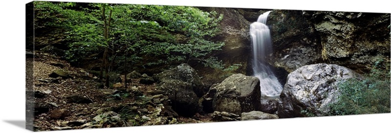 Waterfalls in a forest, Eden Falls, Lost Valley State Park, Ozark ...