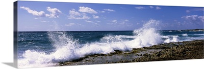 Waves breaking on the coast, East End, Anguilla