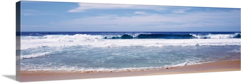 Waves crashing on the beach, Big Sur Coast, Pacific Ocean, California ...