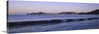 Waves in the ocean at sunrise, Hermosa beach, Papagayo peninsula, Guanacaste Province, Costa Rica