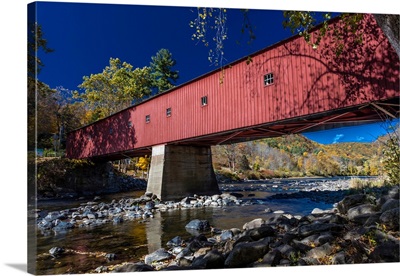 West Cornwall covered bridge over Housatonic River, West Cornwall, Connecticut