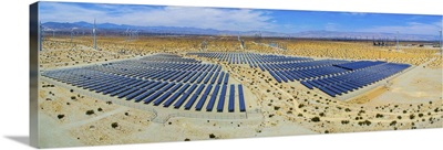 Wind Turbines and Solar Panels, Palm Springs, Riverside County, California