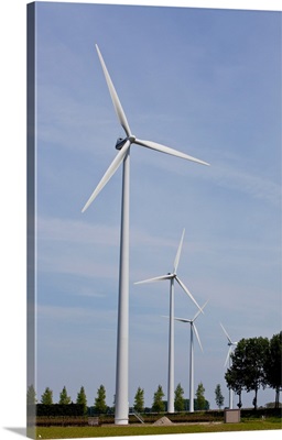 Wind turbines in a farm, Holland