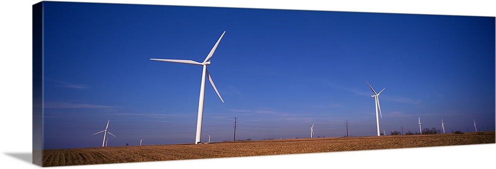 Wind turbines in a wind farm, Nebraska, Iowa,