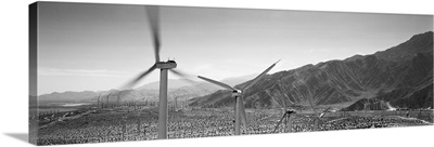 Wind turbines on a landscape